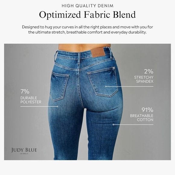 Judy Blue High Waist Tummy Control Skinny Jeans Sz 3/26 Item# 3G - Picture 3 of 9